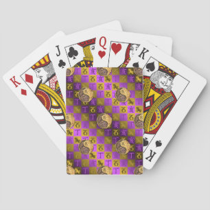 Cartes à jouer classiques Capricorne & Sanglier de