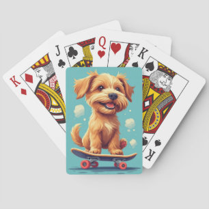 Cartes à jouer classiques chiot joueur