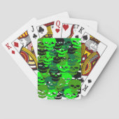 Cartes à jouer classiques crâne camouflage vert (dos)