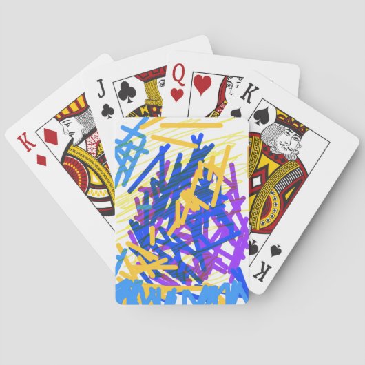 Cartes à jouer classiques éclaboussées de peinture (dos)