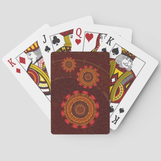 Cartes à jouer classiques Fire Mandala (dos)