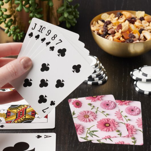 Cartes à jouer classiques Fleurs roses (In Situ)