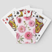 Cartes à jouer classiques Fleurs roses (dos)