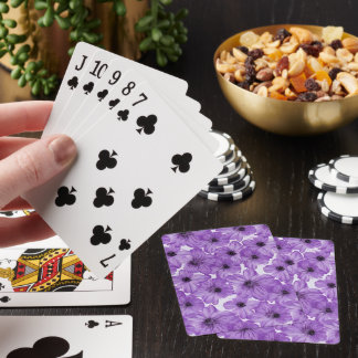 Cartes à jouer classiques Fleurs Violettes