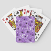 Cartes à jouer classiques Fleurs Violettes (dos)