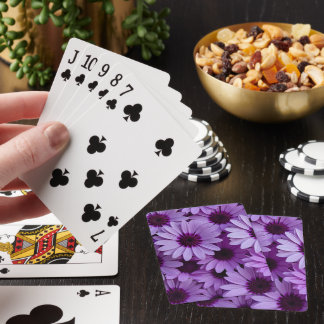 Cartes à jouer classiques Fleurs Violettes
