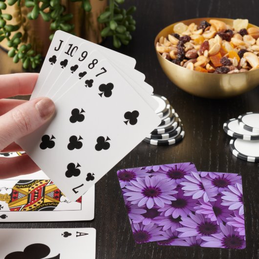Cartes à jouer classiques Fleurs Violettes (In Situ)