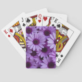 Cartes à jouer classiques Fleurs Violettes (dos)