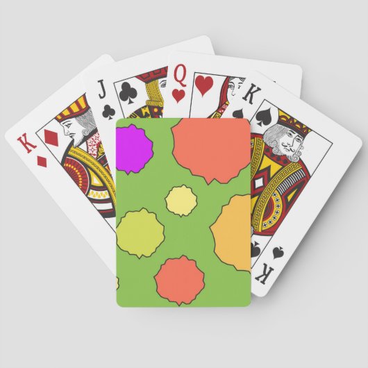 Cartes à jouer classiques géométriques rétro funky (dos)