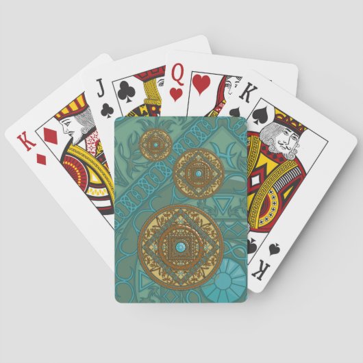 Cartes à jouer classiques Mandala Poissons (dos)