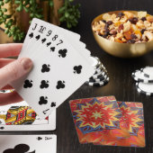 Cartes à jouer classiques Mandala rouge (In Situ)