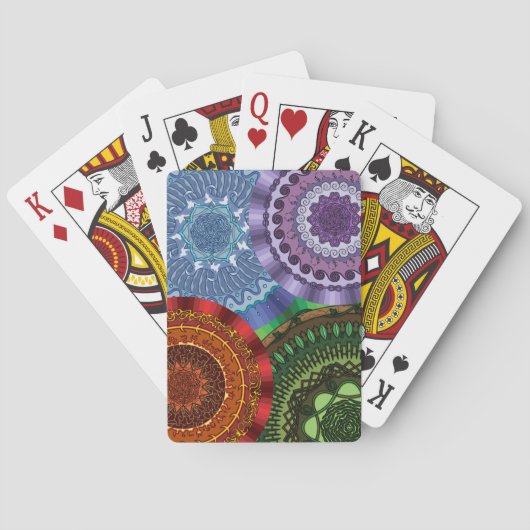 Cartes à jouer classiques mandalas des éléments (dos)