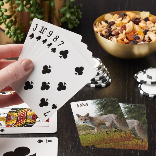 Cartes à jouer classiques Monogram Red Fox (In Situ)