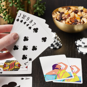 Cartes à jouer Classiques Vibrantes de l'Été Fille