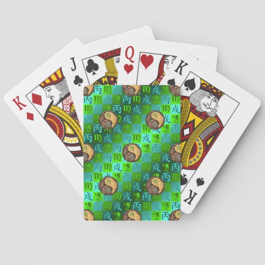 Cartes à jouer classiques Vierge & Chien de Feu (dos)