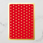 Cartes à jouer coeurs mariage fête or (Recto)