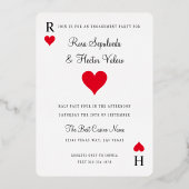 Cartes à jouer coeurs mariage fête or (Verso)
