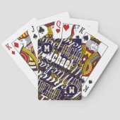 Cartes à jouer Cool avec nom - Monogramme Bleu (dos)