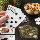 Cartes à jouer Cool avec nom - Monogramme Marron (In Situ)
