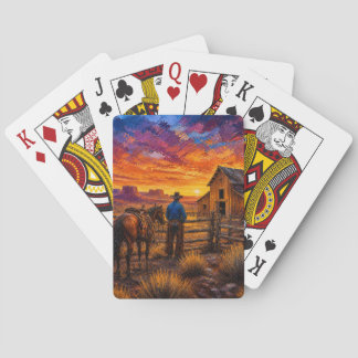 Cartes à jouer Cowboy Days End