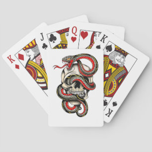Cartes à jouer Crâne & Serpent   Design audacieux
