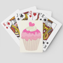 Cartes à jouer Cupcake Rose Mignon