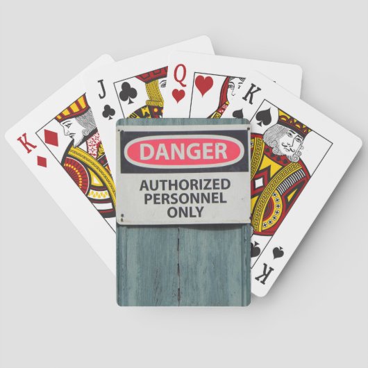 Cartes à jouer Danger (dos)