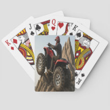 Cartes à jouer d'aventure en VTT tout-terrain