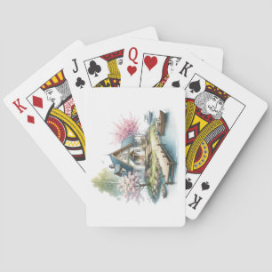 Cartes à jouer de cabine printanière