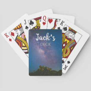 Cartes à jouer de ciel nocturne personnalisées