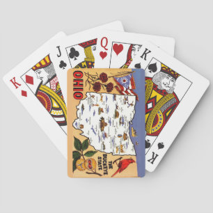 Cartes à jouer de l'État Buckeye de l'Ohio