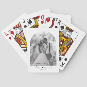 Cartes à jouer de mariage minimaliste moderne