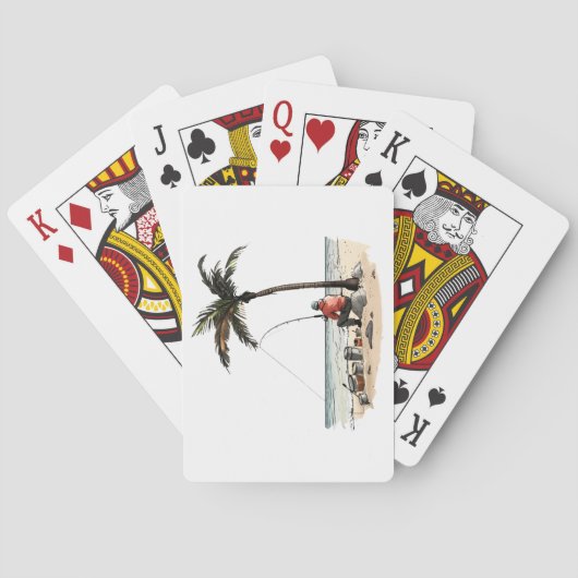Cartes à jouer de pêche (dos)