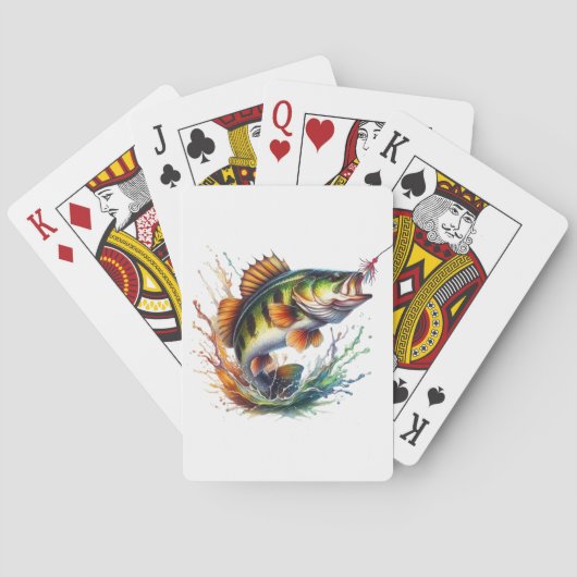Cartes à jouer de pêche (dos)