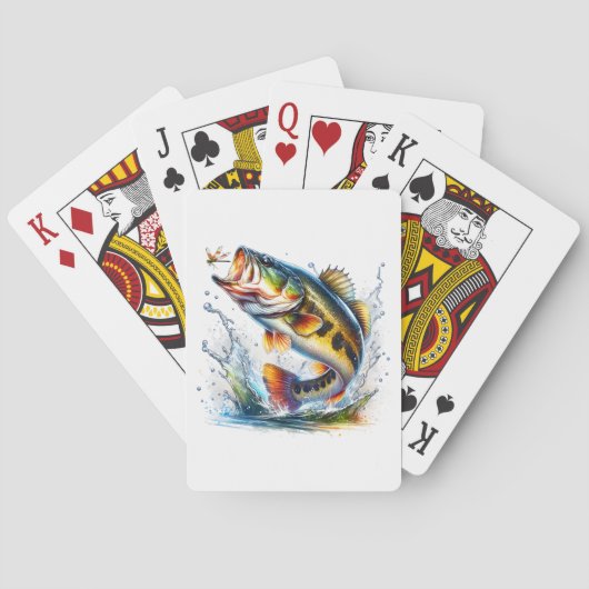 Cartes à jouer de pêche (dos)