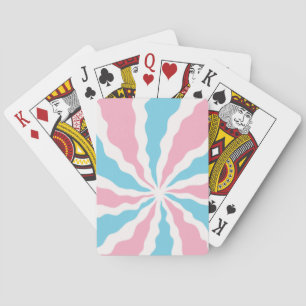 cartes à jouer de style tourbillon translucide
