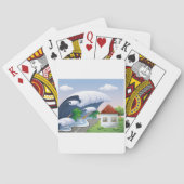 Cartes à jouer de vague de tsunami (dos)