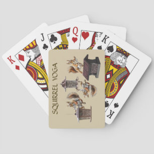 Cartes à jouer de yoga d'écureuil
