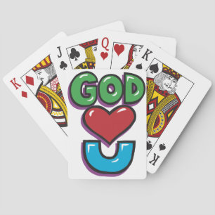 Cartes à jouer Dieu t'aime
