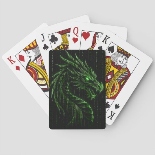 Cartes à jouer Dragon Émeraude (dos)