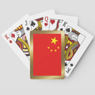 Cartes à jouer drapeau de la Chine