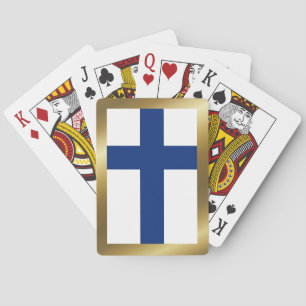 Cartes à jouer drapeau de la Finlande