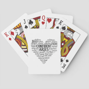 Cartes à jouer du zodiaque Bélier Nuage de mots