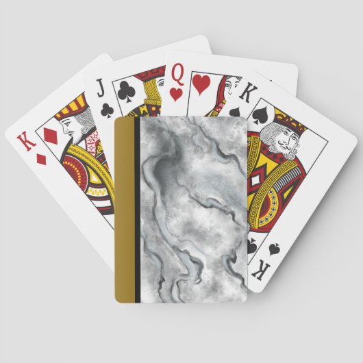 Cartes à jouer en marbre Cadeau (dos)