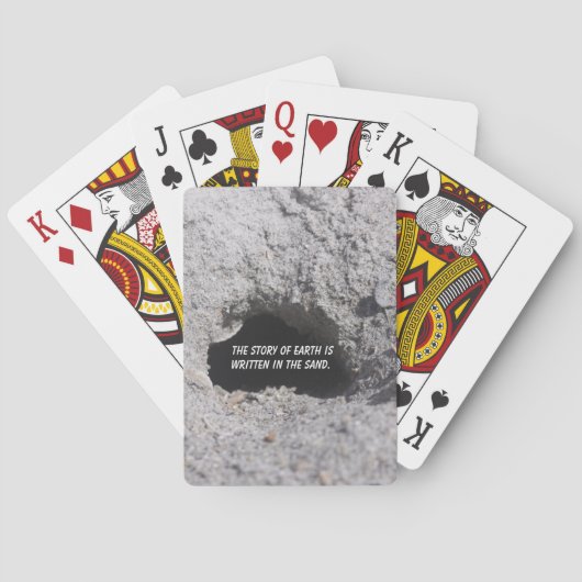 Cartes à jouer en sable (dos)