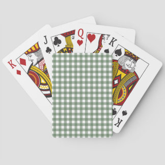 Cartes à jouer en vichy vert