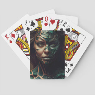 Cartes à jouer Fille Verte