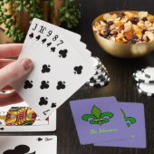 Cartes à jouer Fleur de Lis Violet Mardi Gras (In Situ)