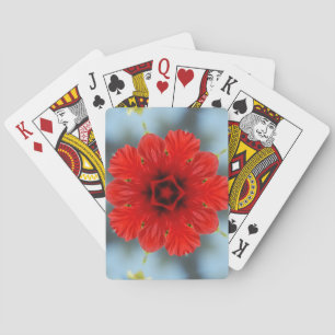 Cartes à jouer Fleur Rouge