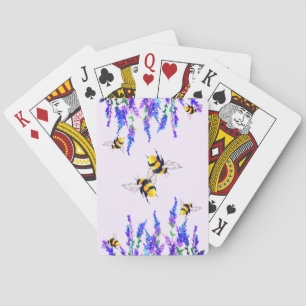 Cartes à jouer Fleurs de printemps et Abeilles